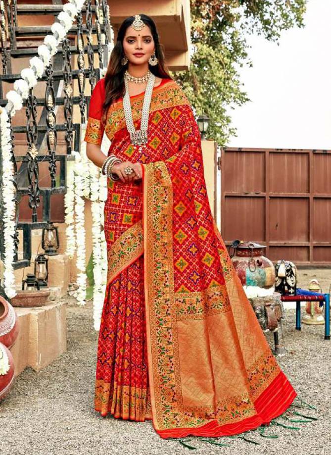 B FINE PATOLA Stylish Latest Fancy Designer Party And Wedding Wear Heavy Silk Saree Collection